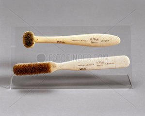 Toothbrushes with ivoride handles  c 1870-1920.