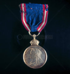 Royal Victorian Medal presented to Royal Train Driver by Edward VII  29 July 1901.