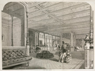 The Grand Saloon of the ‘Great Eastern’ steam ship  c 1859.