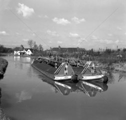 Ovaltine boats at Winkwell  Hertfordshire  1950.