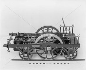 Model of chassis of Stephenson type 2-2-2