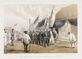 ‘Commodore Meeting Commissioners at Yokuhama’  c 1853-1854.