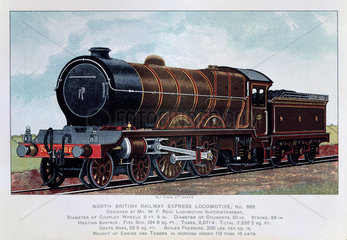 'Aberdonian' North British Railway express locomotive  no 868  c 1900.