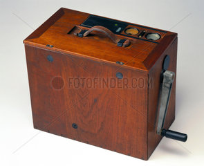 Low power transportable radio transmitter  c 1924.
