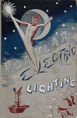 Cover of a book on electric lighting  1891.