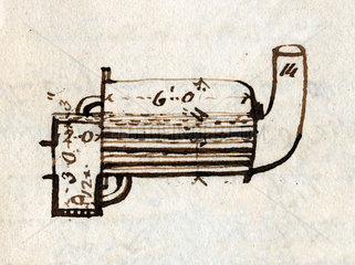 Detail of ‘Rocket’  side view  from Rastrick’s notebook  1829.