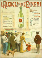 ‘L'Alcool Voila L'Ennemi’  c 1910.