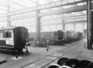 Carriage repairs  Newton Heath Works  Greater Manchester  5 March 1927.