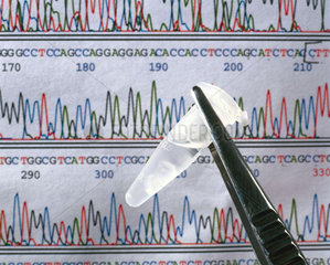 DNA sequence and sample of DNA  September 2000.