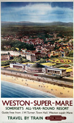 ‘Weston-Super-Mare’  BR poster  1948-1965.