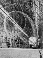 The skeleton of the LZ 126 airship.