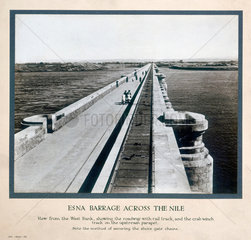 ‘Esna Barrage across the Nile’  Egypt  c 1920.