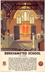 'Berkhamsted School'  LMS poster  1937.