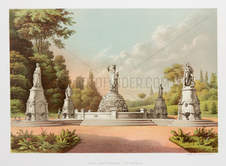 'The Centennial Fountain'  Fairmount Park  Philadelphia  1876.