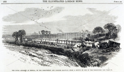 Fatal accident at Rednal on the Shrewsbury to Chester Railway  1865.