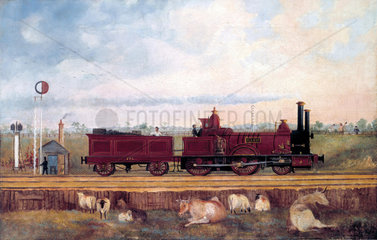 'Dane' London & South Western Railway locomotive no 126  c 1850s.
