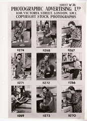 Photographic Advertising Limited contact sheet  c 1950.