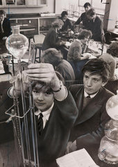 Co-educational science class at Sedgehill Comprehensive School  1960.
