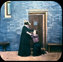 Two women in a prison cell  c 1895.