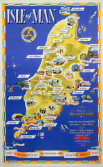 'Isle of Man'  BR (LMR) poster  1955.