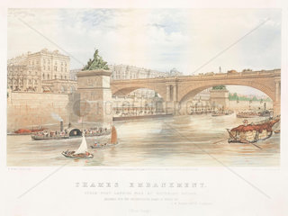 ‘Thames Embankment’  London  1863.
