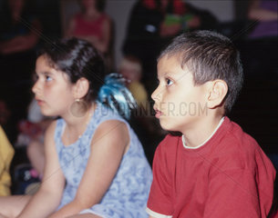 Children at the 'Dragon Tails and Children's Voices' event  31 May 2001.