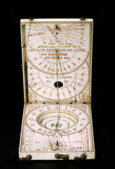 Ivory tablet compass sundial  1574.