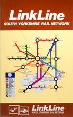 'Linkline - South Yorkshire Rail Network'  BR (E) poster  1977.