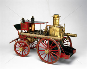 Horizontal double-cylinder steam fire engine  1885.