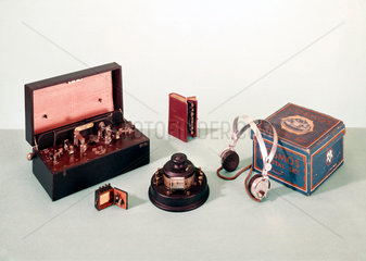 Crystal radio sets  c 1920s.