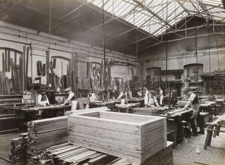 Timber workshop at Doncaster works  South Yorkshire  c 1916.