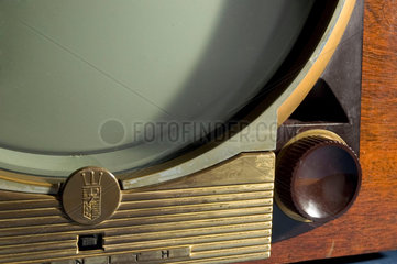 Detail of a Zenith G2326 tabletop television receiver  c 1950.
