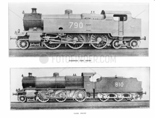 Two Southern Railway Locomotives  c 1925.