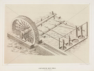 ‘Japanese Rice Mill  Samoda’  c 1853-1854.