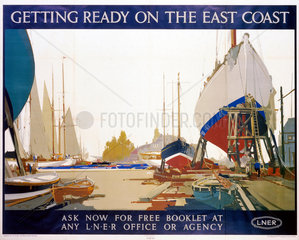 ‘Getting Ready on the East Coast’  LNER poster  1923-1947.