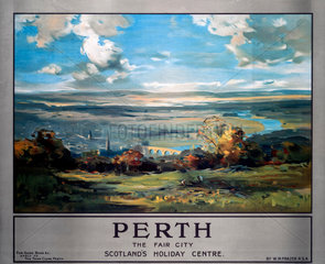 ‘Perth - The Fair City’  Perth Council (LMS) poster  1923-1947.