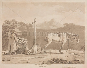 ‘Irish Peasantry  the Turf Kish’  1790.