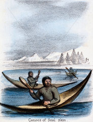 'Canoes of Seal Skin'  1845.