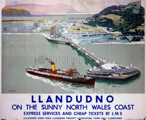 'Llandudno’  LMS poster  1923-1947.