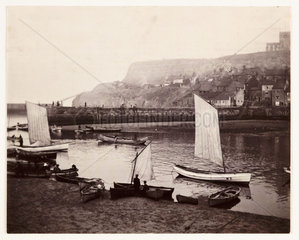 Whitby Harbour  North Yorkshire  c 1905.