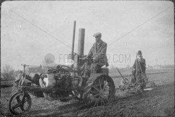 Ivel tractor in use  c 1900s.