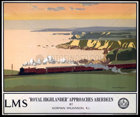 ‘Royal Highlander Approaches Aberdeen’  LMS poster  1923-1947.