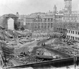 Construction of the East Block  Science Museum  London  11 May 1914.