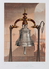 Silver and bronze bell  German  1876.