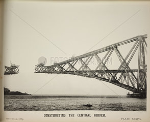 ‘Constructing The Central Girder’  1889.