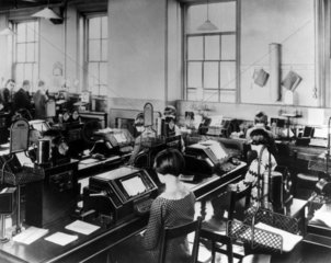Women working in Derby telegraph office