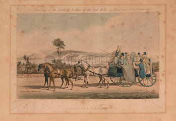 ‘Taking up a Passenger’  Ireland  1856.