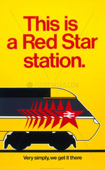 'This is a Red Star Station'  BR poster  1985.
