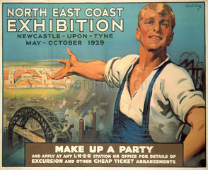 ‘North East Coast Exhibition’  LNER poster  1929.