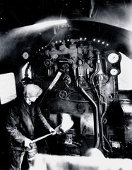 Fireraising on a class 5 4-6-0 engine  1936.